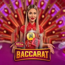 Mega Baccarat game by Pragmatic Play – logo hosted on Slimking Casino