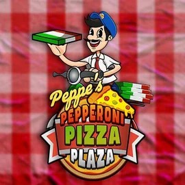 Enjoy Peppe’s Pepperoni Pizza Plaza by Pragmatic Play – logo hosted on slimking-casino.eu
