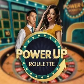 PowerUP Roulette logo by Pragmatic Play at Slimking Casino