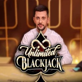 Unlimited Blackjack slot logo by Ezugi at Slimking Casino